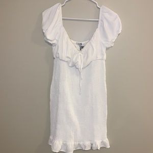 white stretchy dress